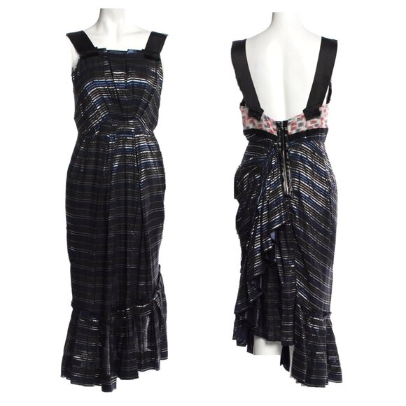 $1.8K MARC JACOBS S/S 09 Metallic Bustle Dress Runway Collection Barneys NWT s 6 - Picture 1 of 10